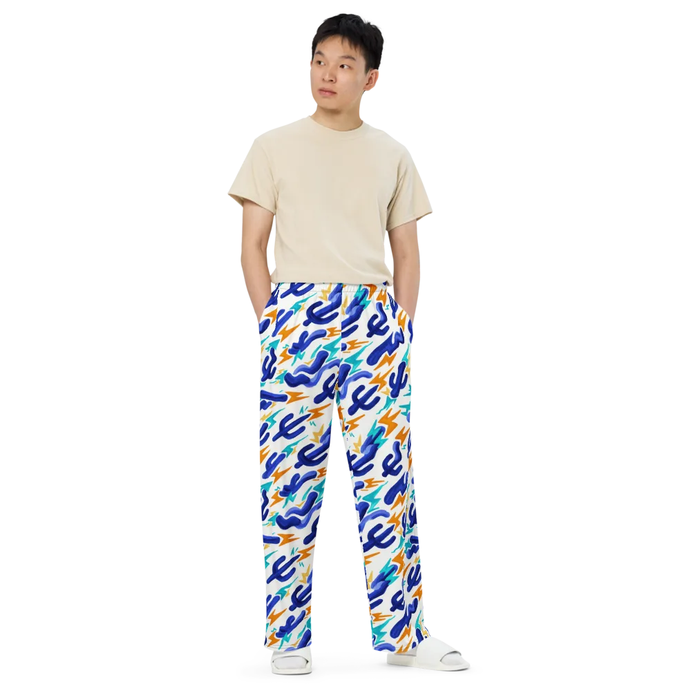 Bluebolt on Wide-Leg Pants — Front