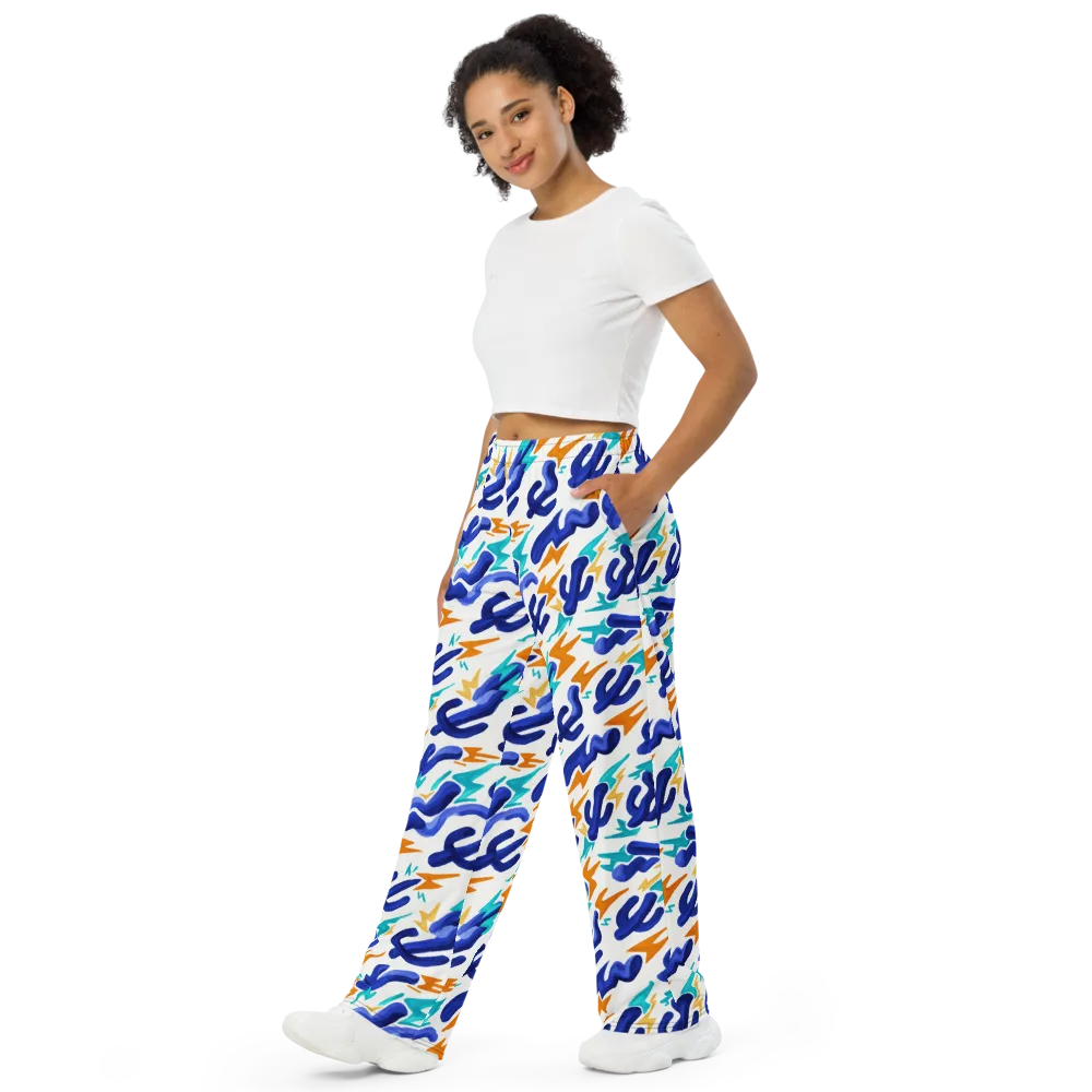 Bluebolt on Wide-Leg Pants — Left Front