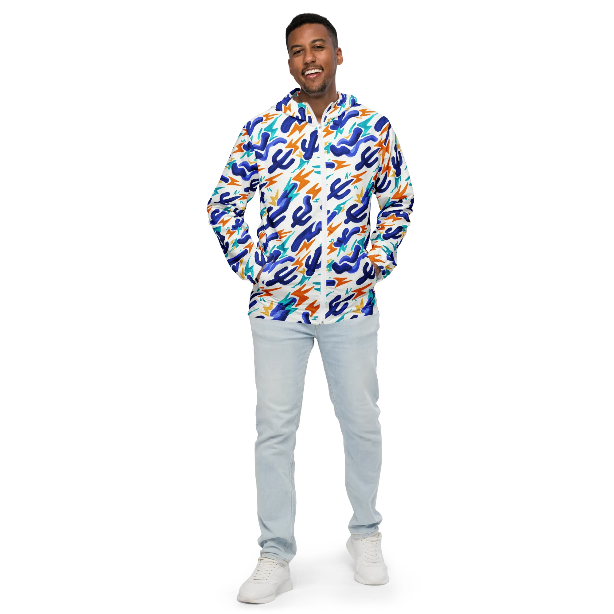 Bluebolt on Men's Windbreaker — Front
