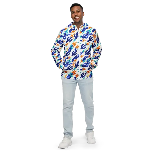 Bluebolt on a Men's Windbreaker