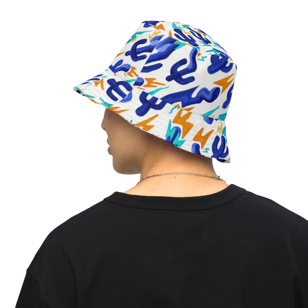 Bluebolt on Reversible Bucket Hat — Back Inside