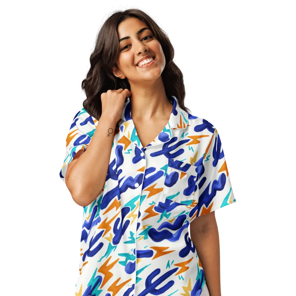 Bluebolt on Women's Short Sleeve Pajama Top — Front
