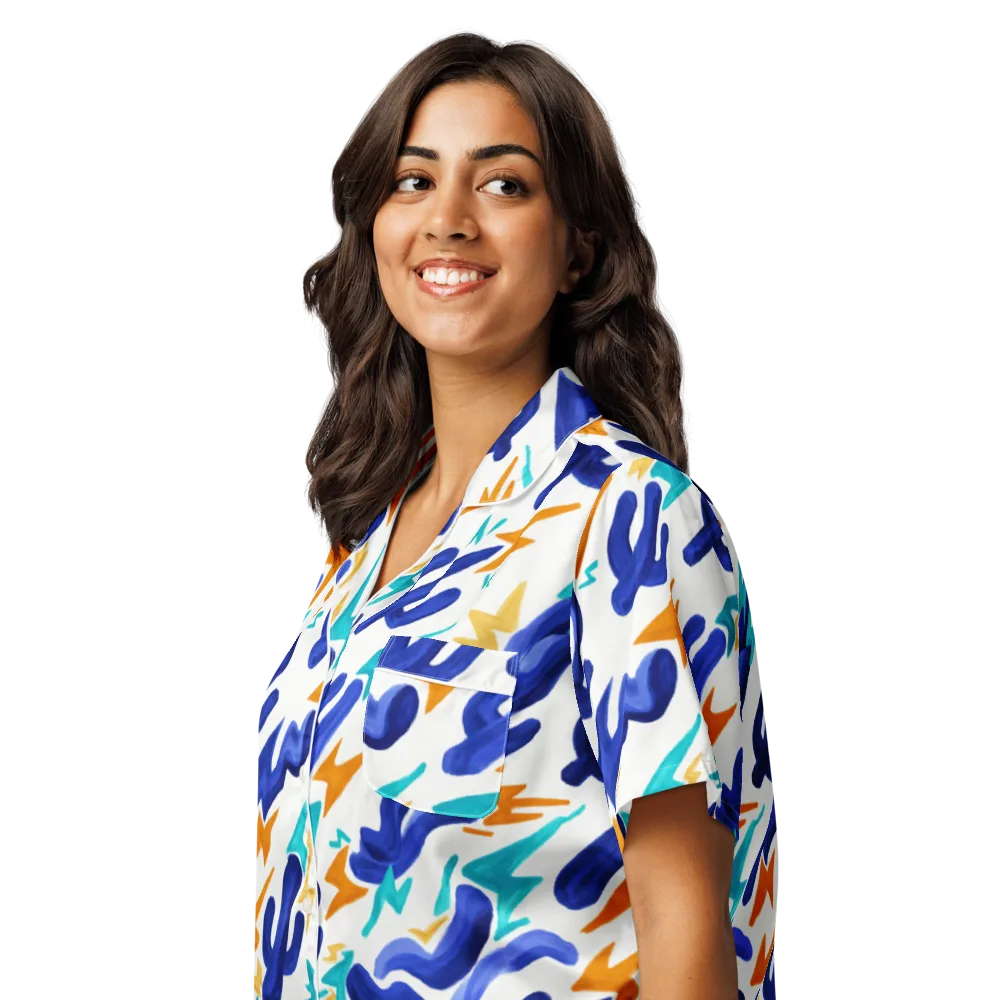 Bluebolt on Women's Short Sleeve Pajama Top — Left Front