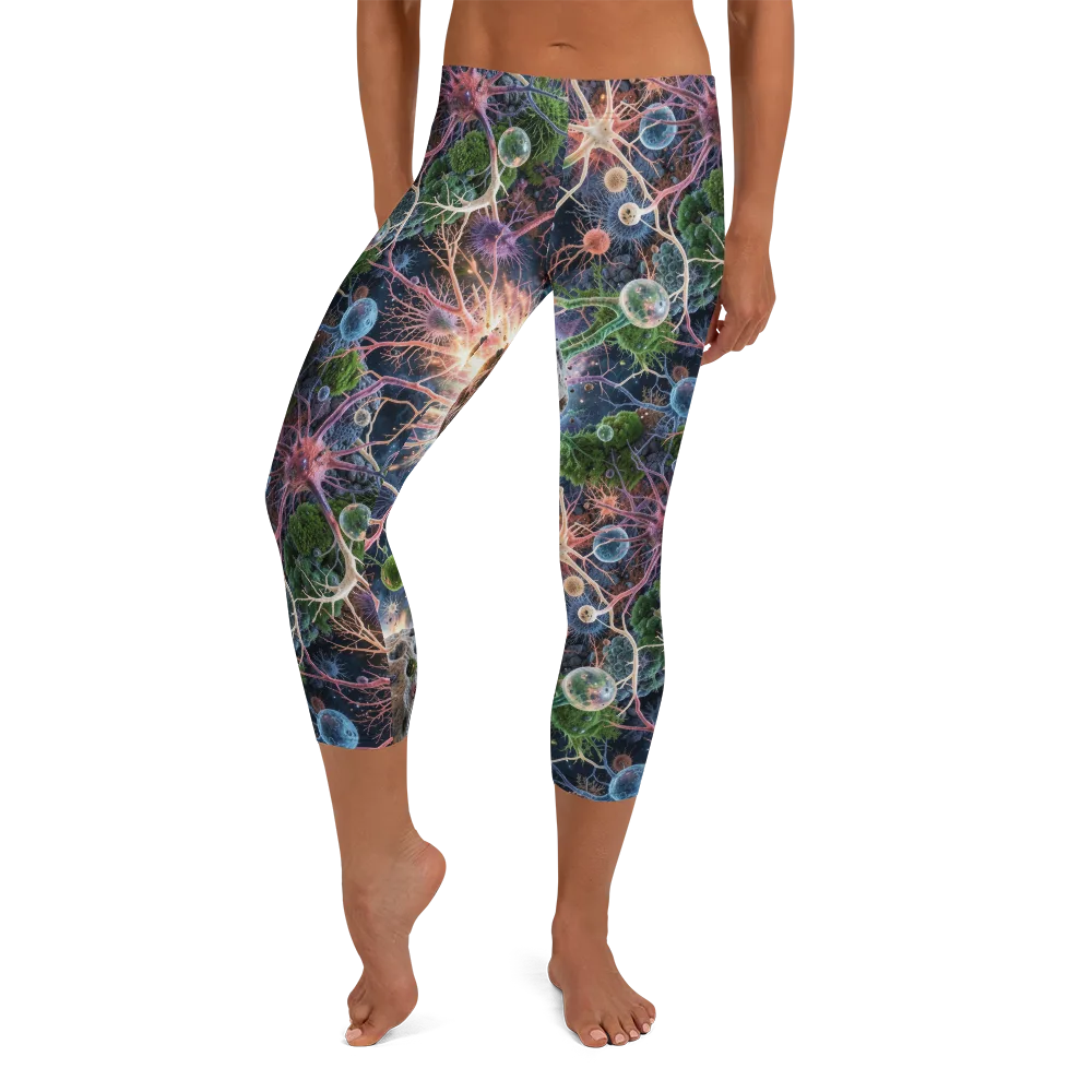Cellular Cosmos on Capri Leggings — Front