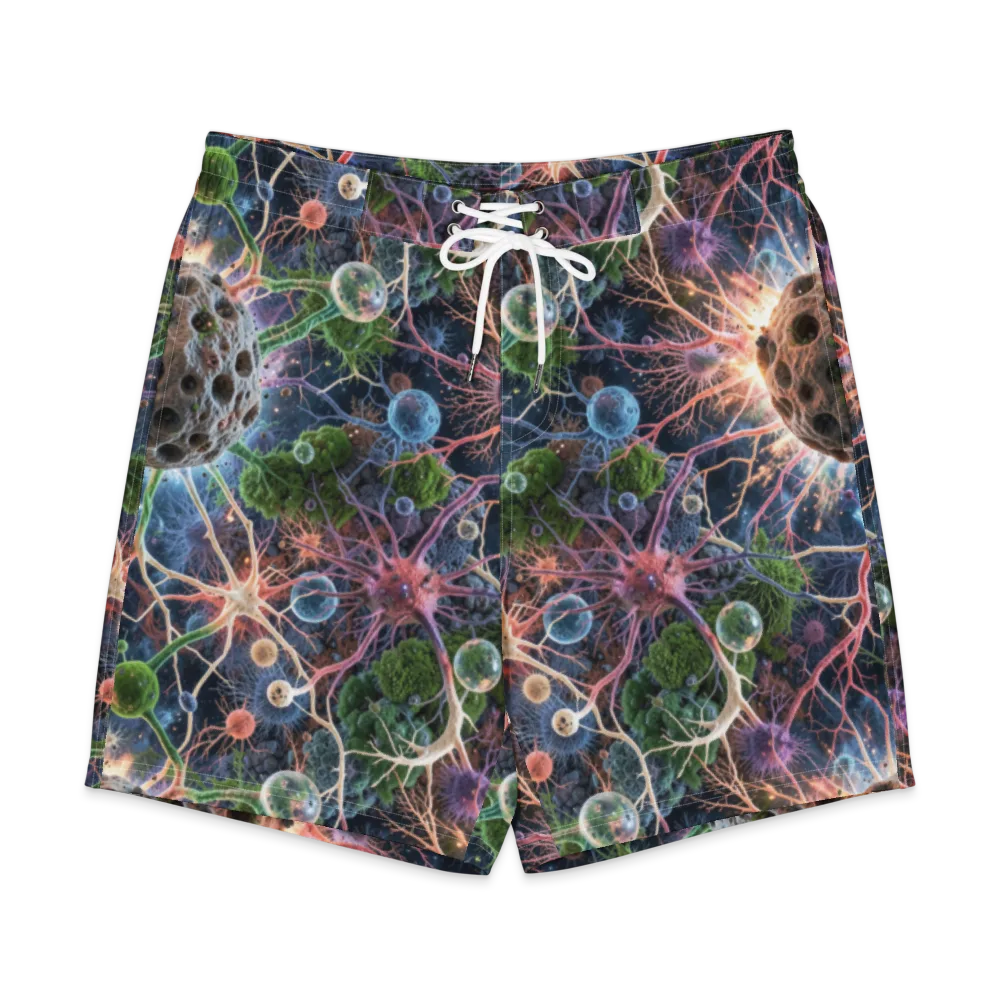 Cellular Cosmos on Men's Board Shorts — Front