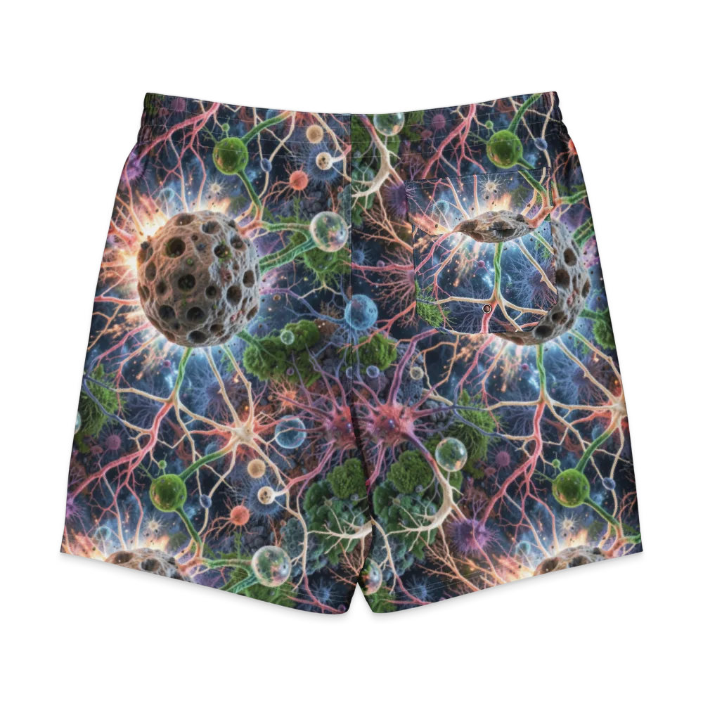 Cellular Cosmos on Men's Board Shorts — Back