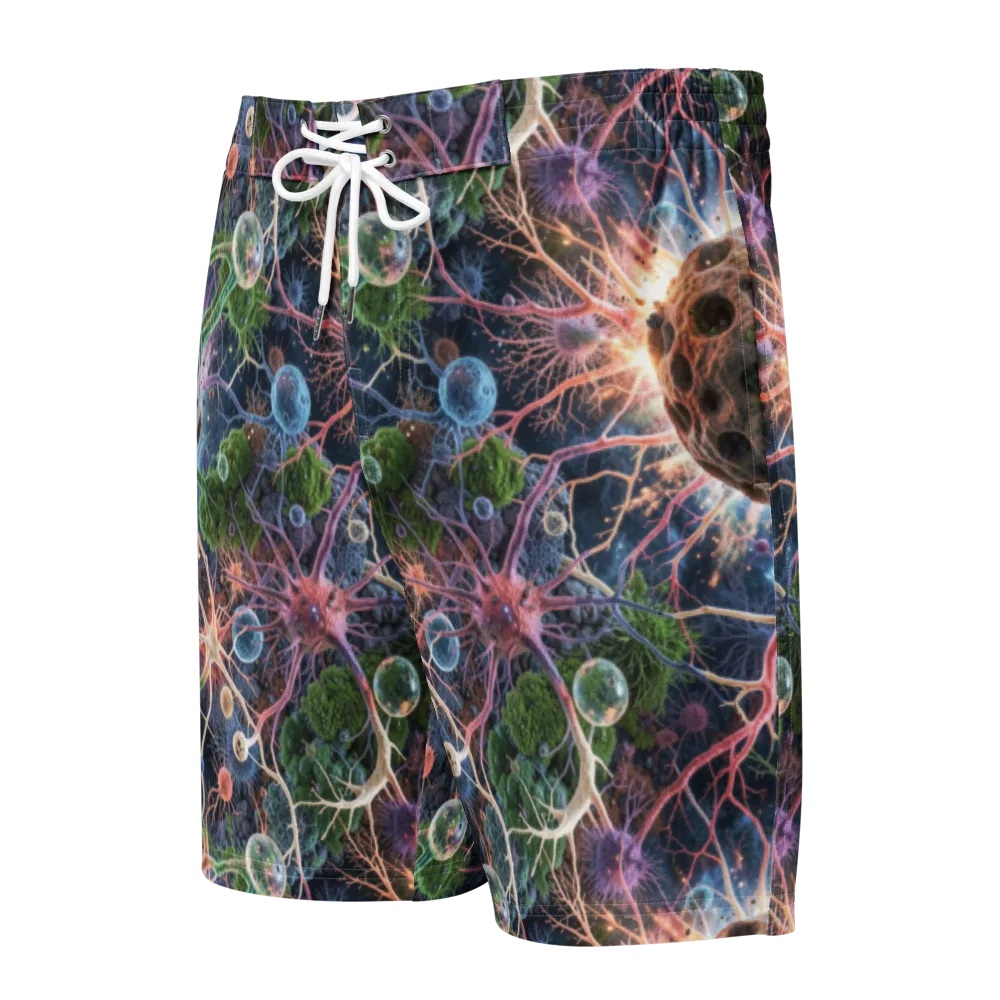 Cellular Cosmos on Men's Board Shorts — Front