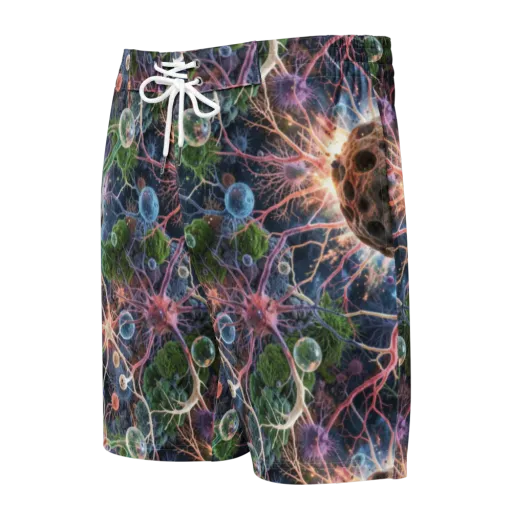 Cellular Cosmos on a Men's Board Shorts