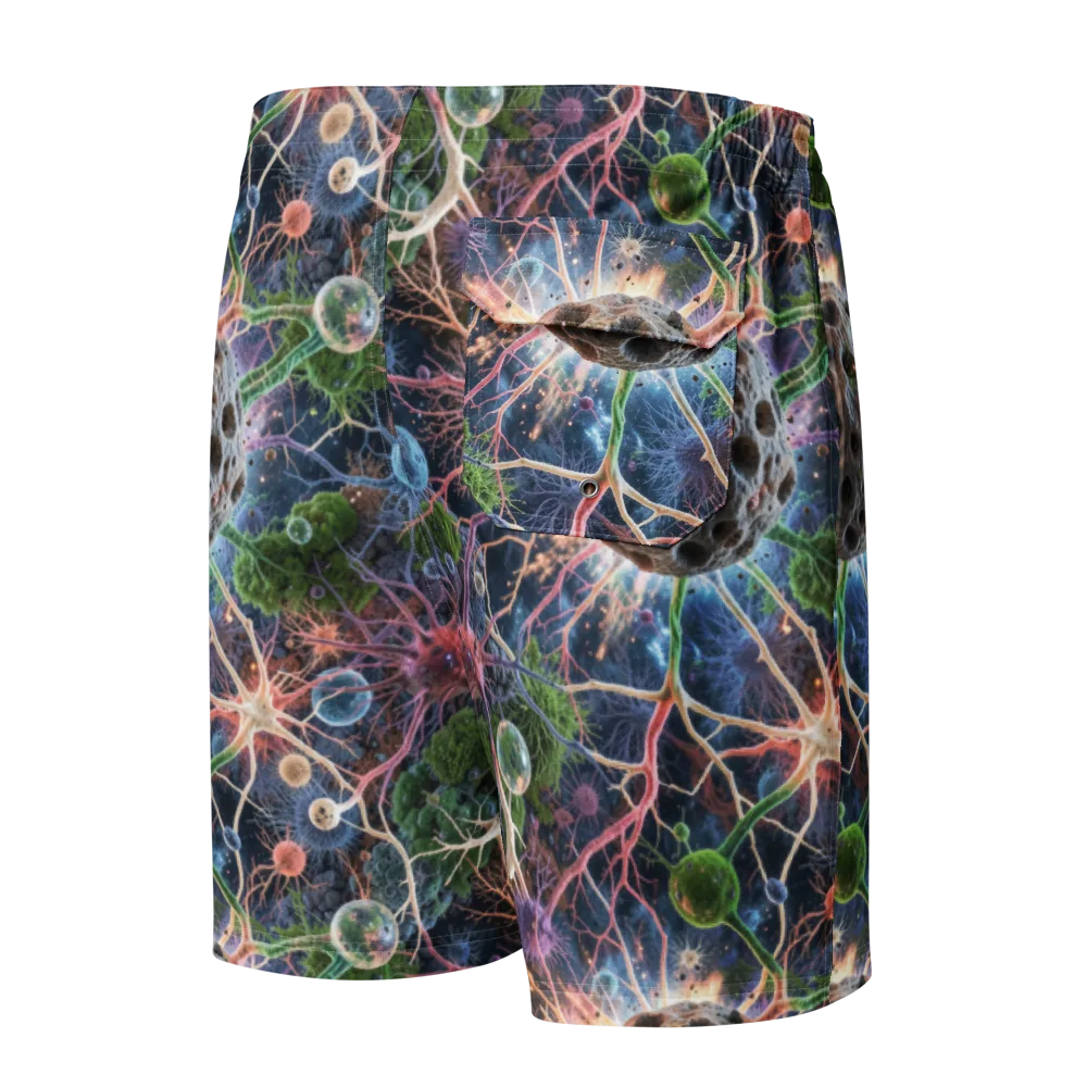 Cellular Cosmos on Men's Board Shorts — Back