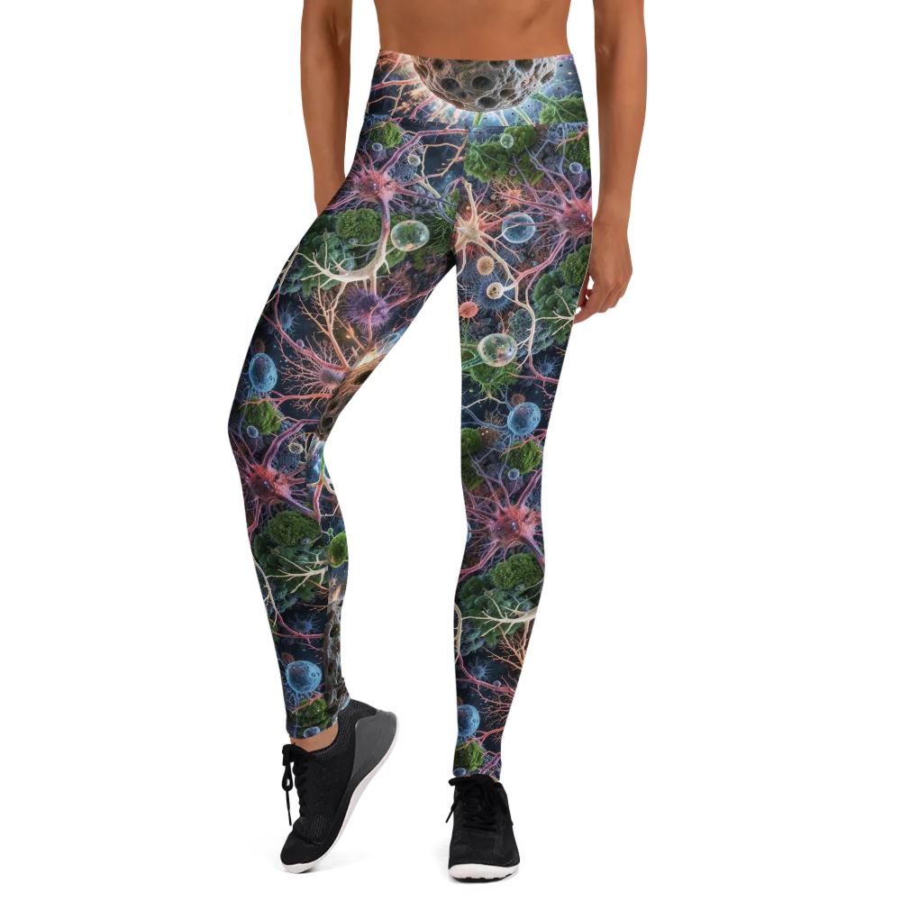 Cellular Cosmos on Yoga Leggings — Front