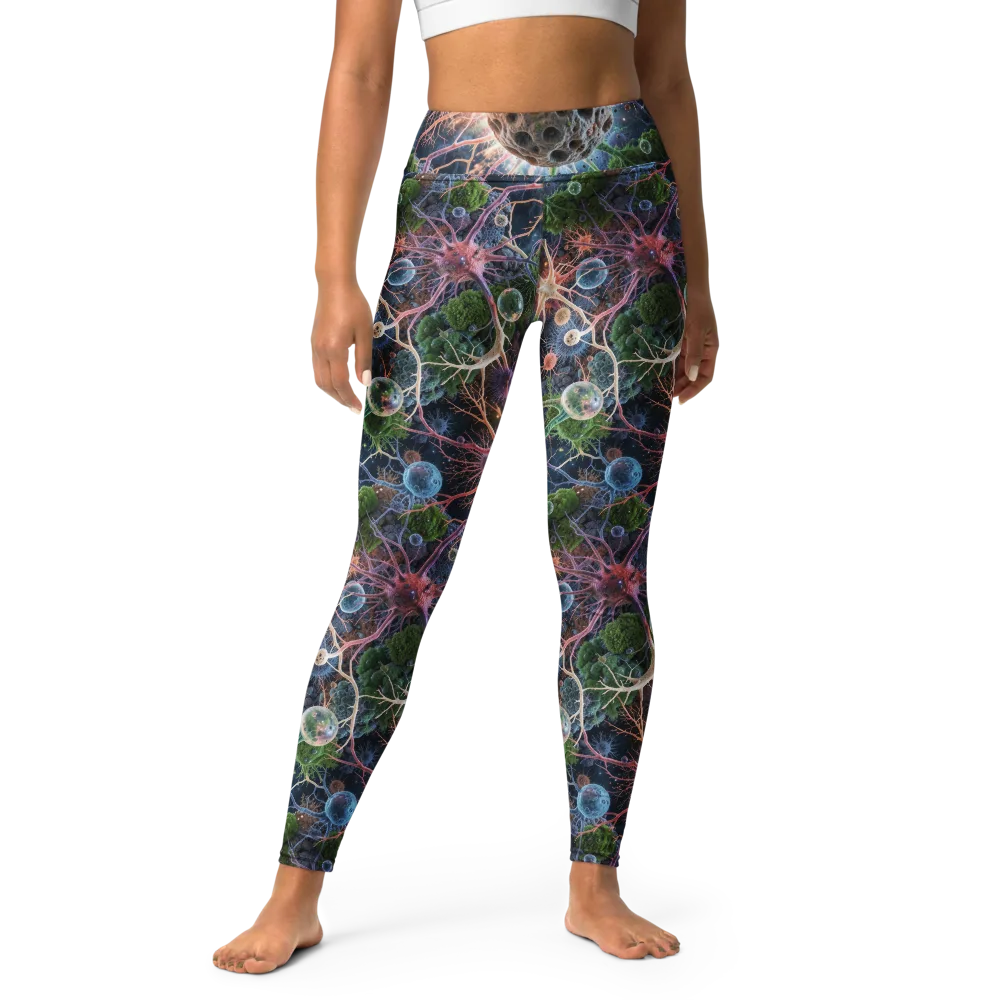 Cellular Cosmos on Yoga Leggings — Front