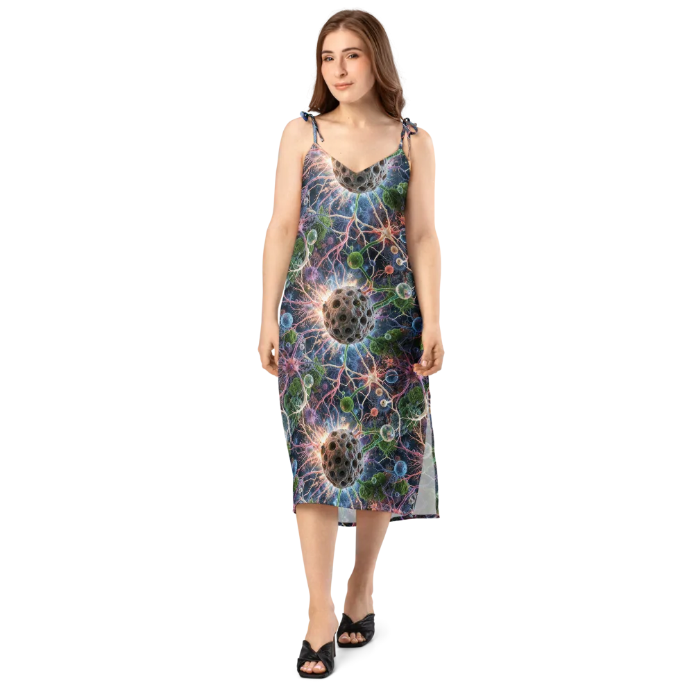 Cellular Cosmos on Slip Dress — Front