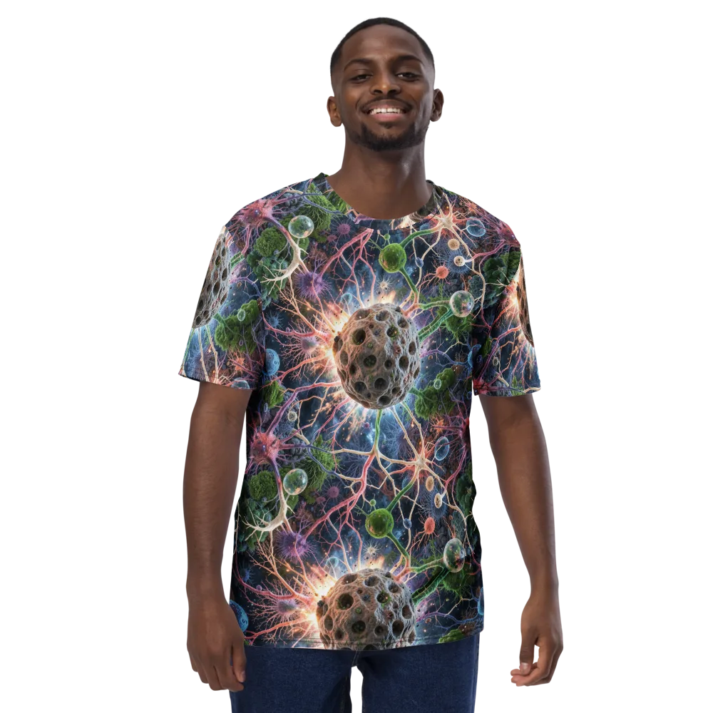 Cellular Cosmos on Men's Crew Neck T-Shirt — Front
