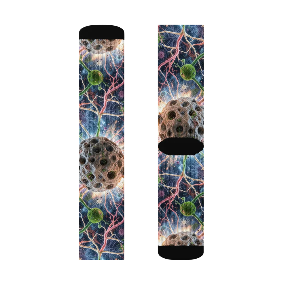 Cellular Cosmos on Socks — Left Sock