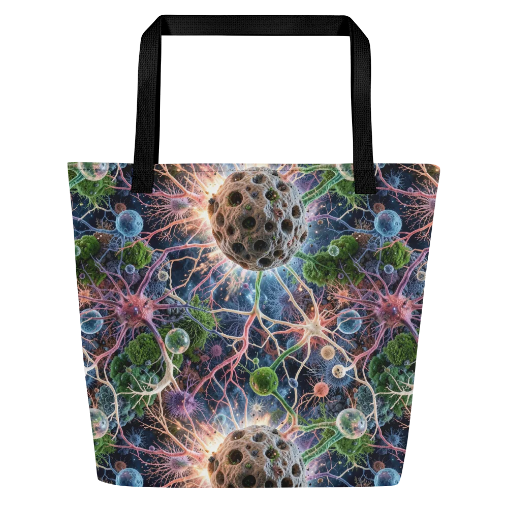 Cellular Cosmos on Large Tote Bag W/ Pocket — Front