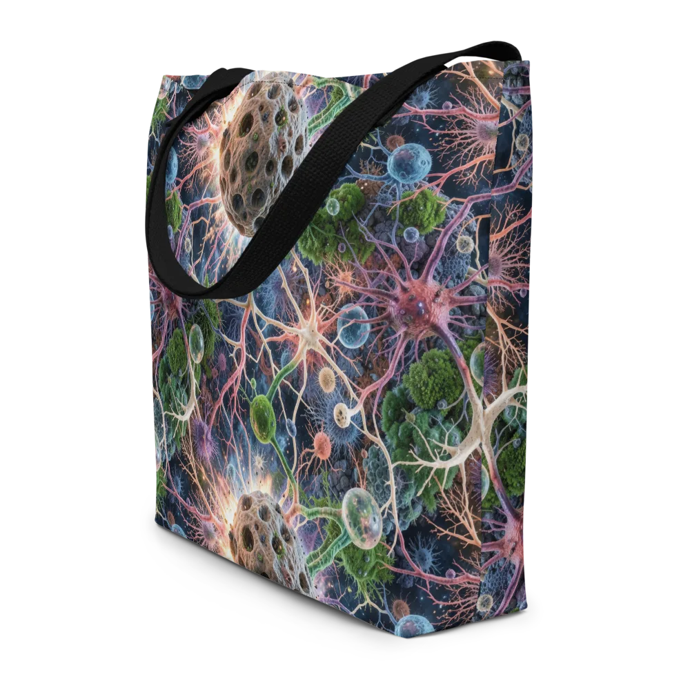 Cellular Cosmos on Large Tote Bag W/ Pocket — Front