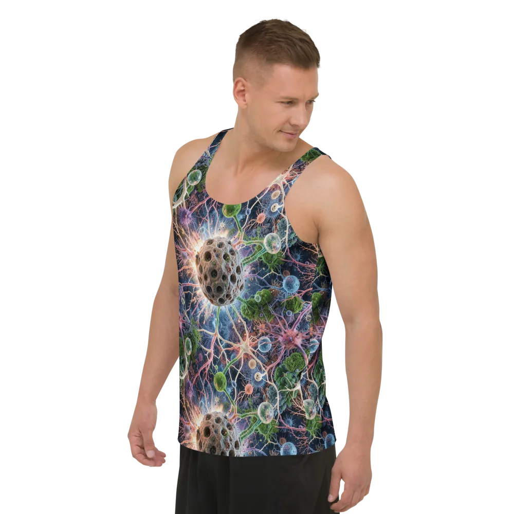 Cellular Cosmos on Men's Tank Top — Left Front