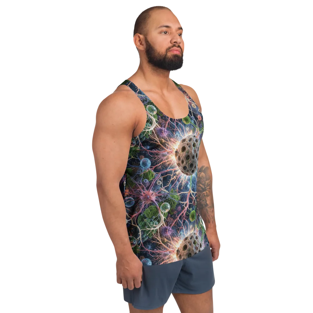 Cellular Cosmos on Men's Tank Top — Right Front