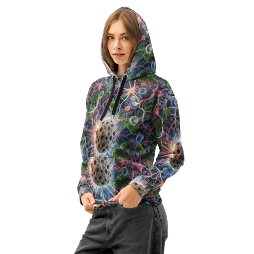 Cellular Cosmos on a Cotton Hoodie