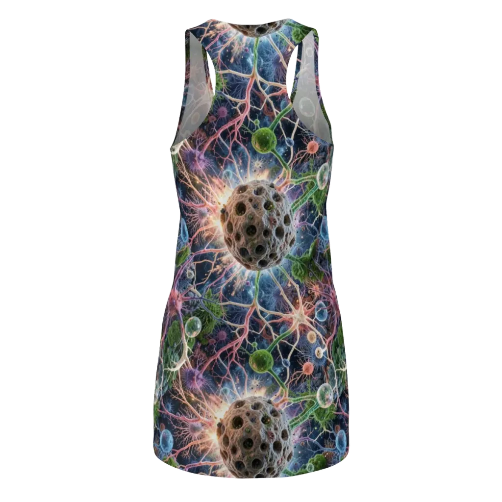 Cellular Cosmos on Racerback Dress — Back