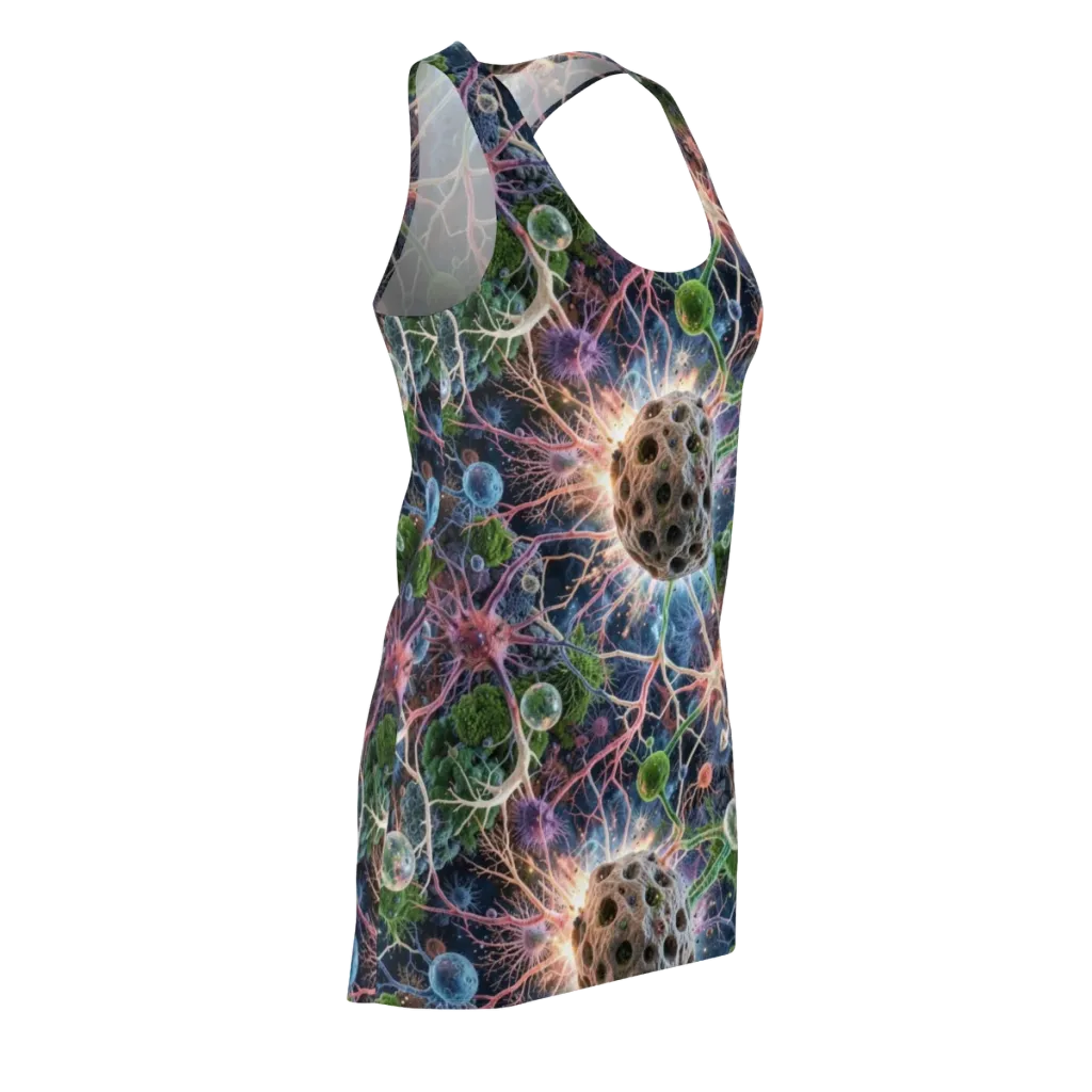 Cellular Cosmos on Racerback Dress — Front Side