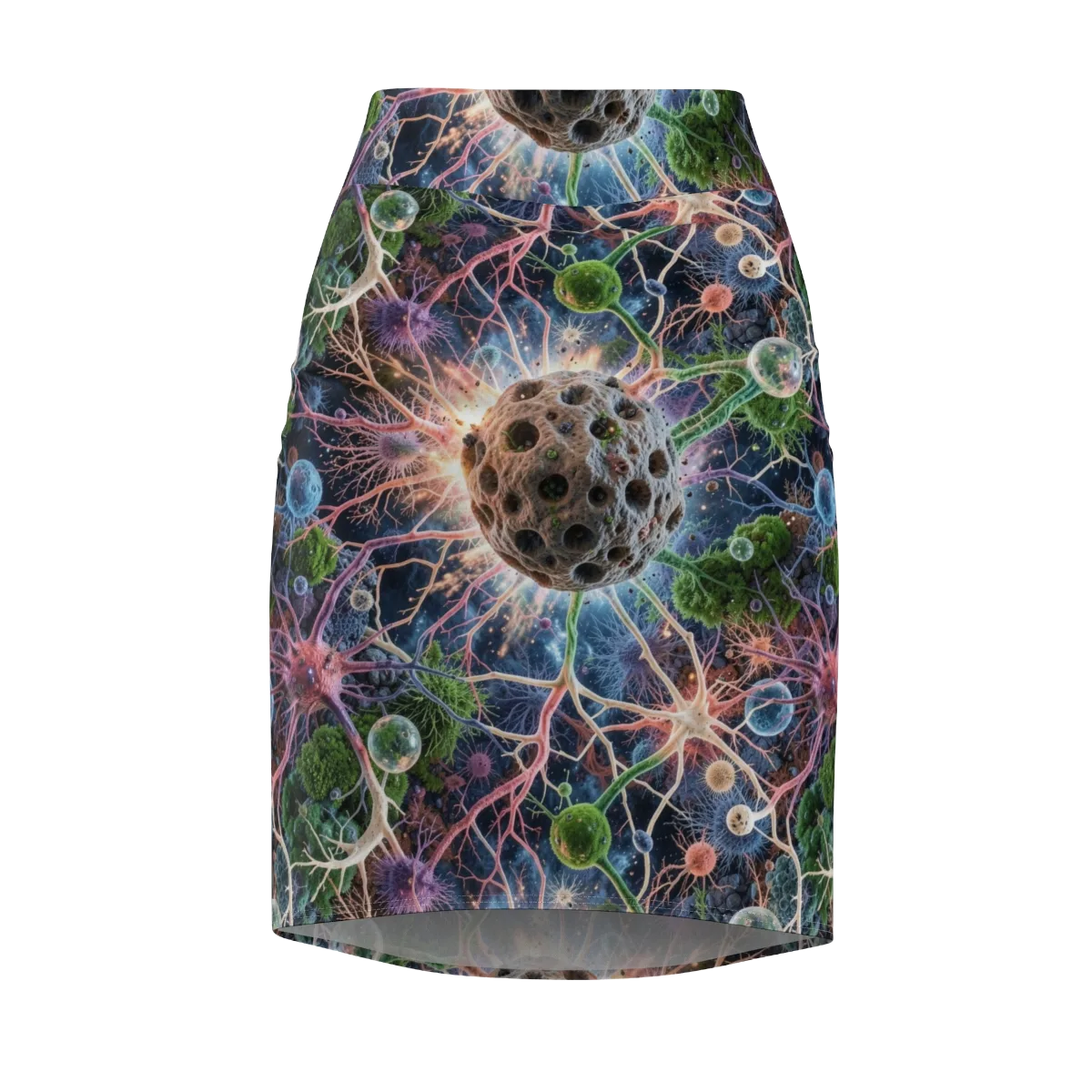 Cellular Cosmos on Pencil Skirt — Front