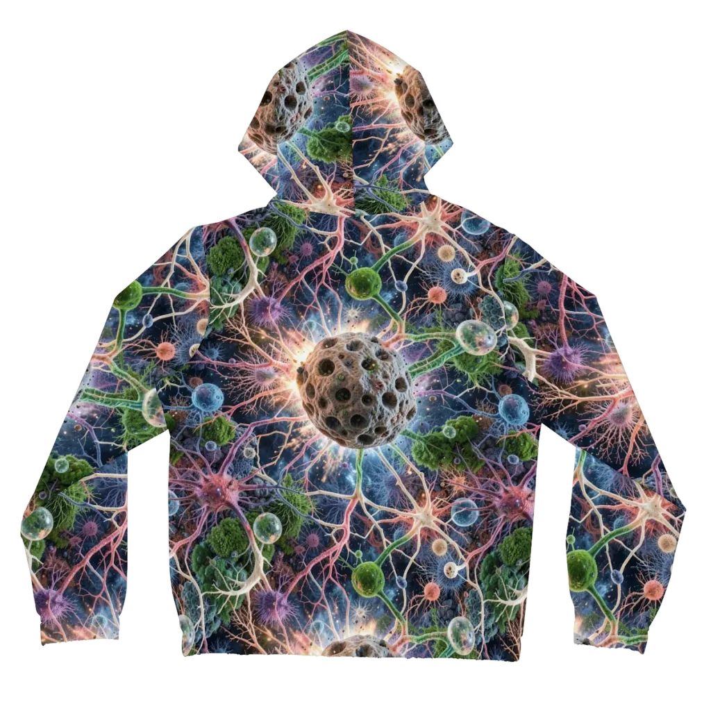 Cellular Cosmos on Women's Full-Zip Hoodie — Back