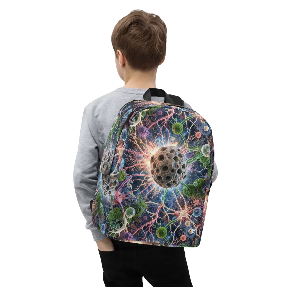Cellular Cosmos on Minimalist Backpack — Zoomed-in