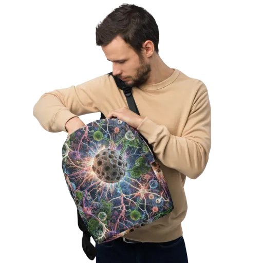 Cellular Cosmos on a Minimalist Backpack
