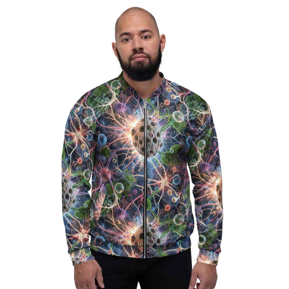 Cellular Cosmos on Bomber Jacket — Front