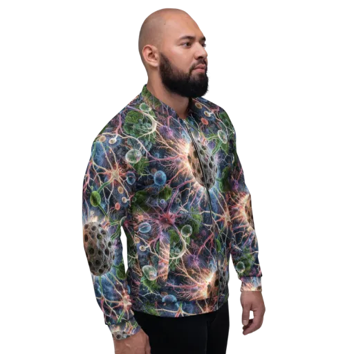 Cellular Cosmos on a Bomber Jacket