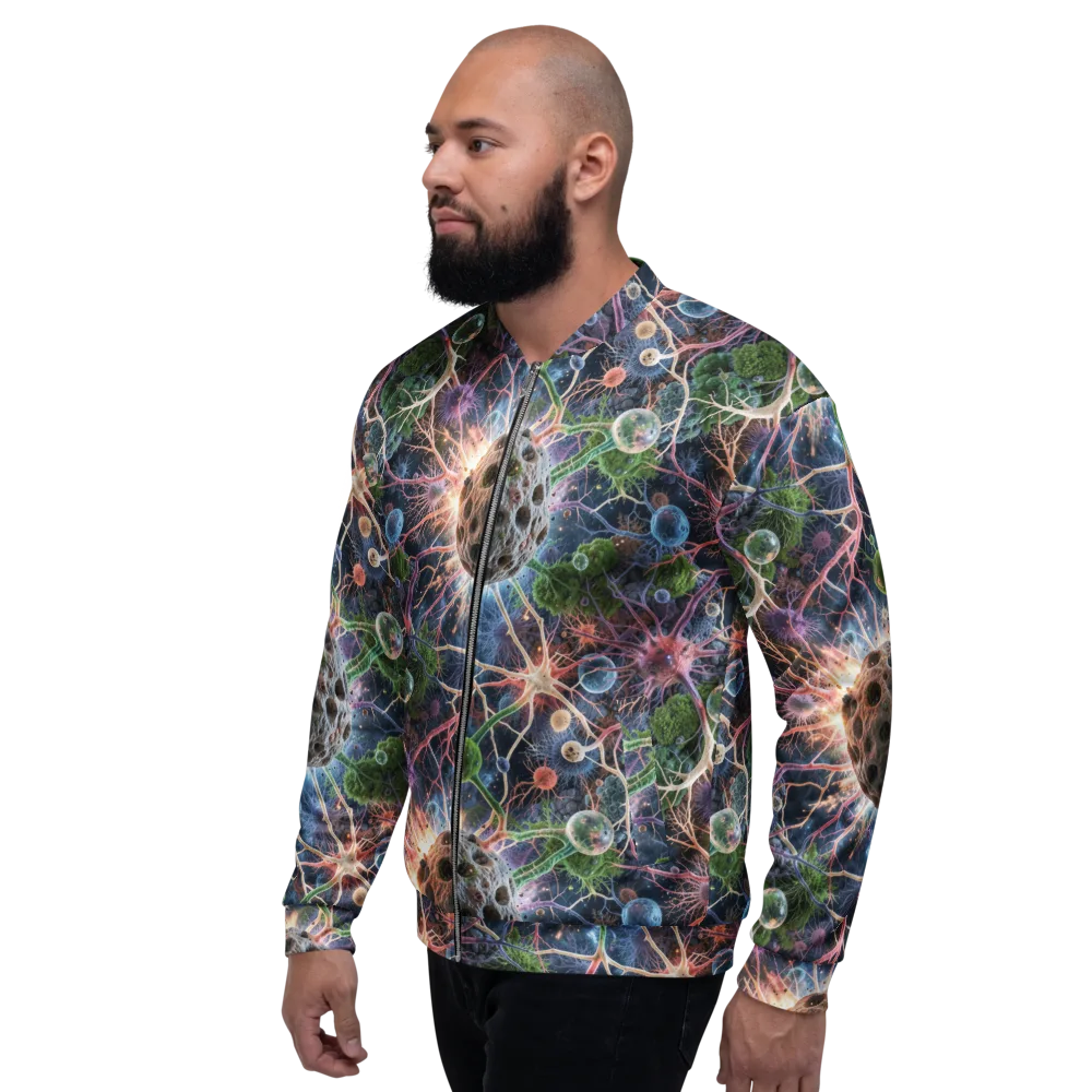 Cellular Cosmos on Bomber Jacket — Left