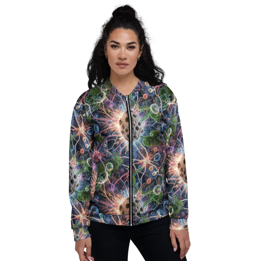 Cellular Cosmos on Bomber Jacket — Front