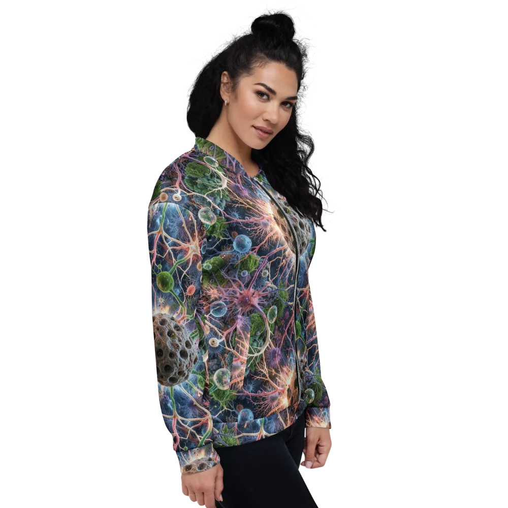 Cellular Cosmos on Bomber Jacket — Right
