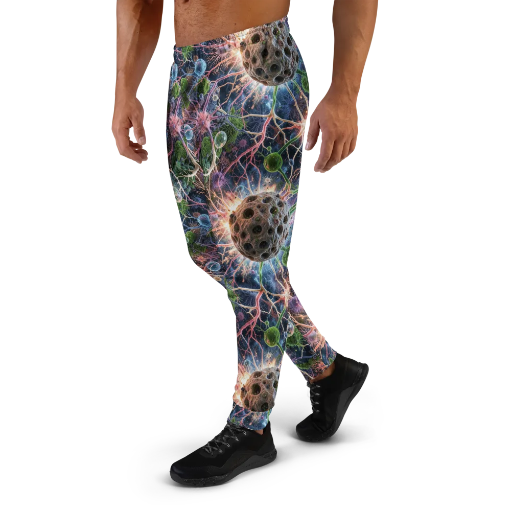 Cellular Cosmos on Men's Joggers — Left