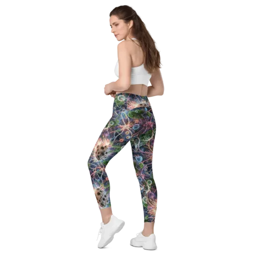 Cellular Cosmos on a Leggings with Pockets