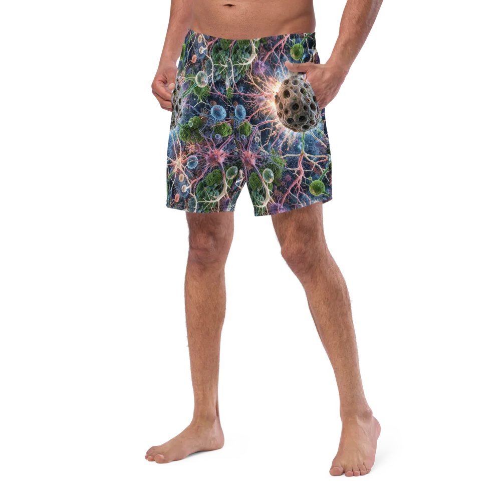 Cellular Cosmos on Swim Trunks — Left Front