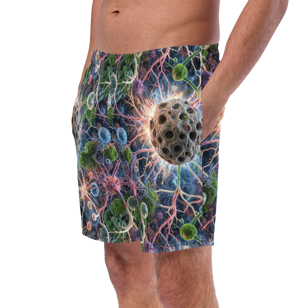 Cellular Cosmos on Swim Trunks — Left Front