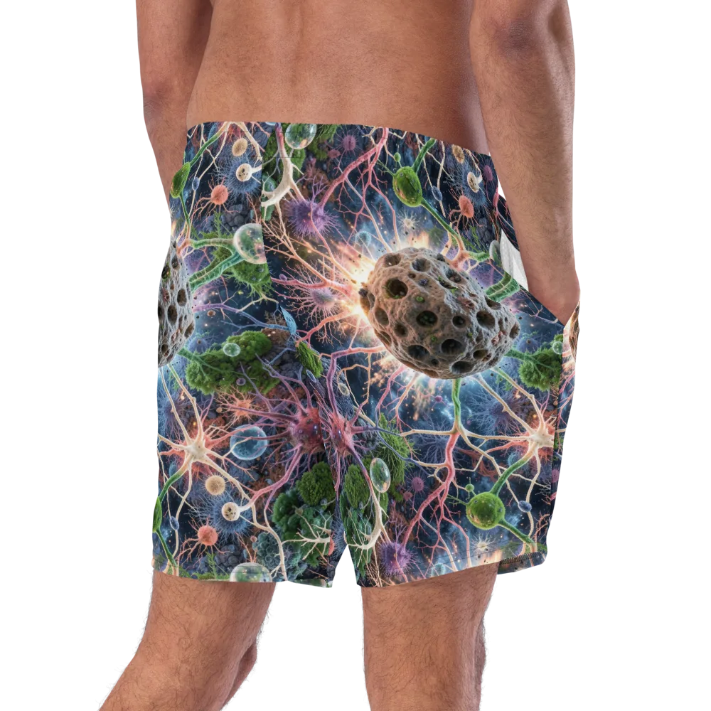 Cellular Cosmos on Swim Trunks — Right Back