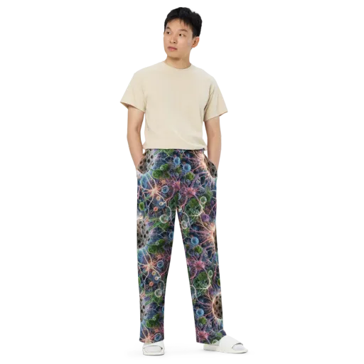 Cellular Cosmos on a Wide-Leg Pants
