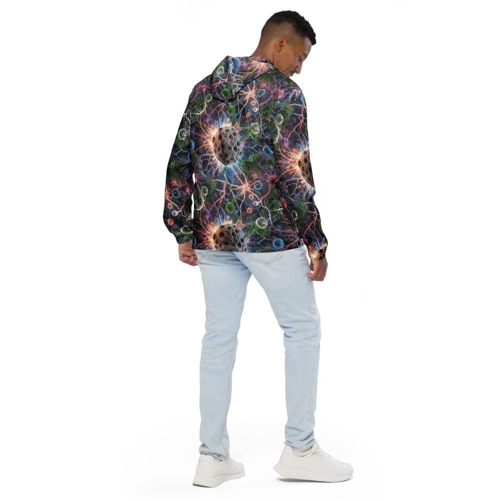 Cellular Cosmos on Men's Windbreaker — Back