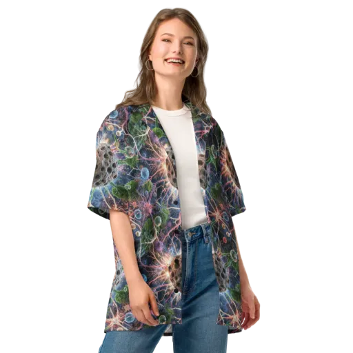 Cellular Cosmos on a Button Shirt
