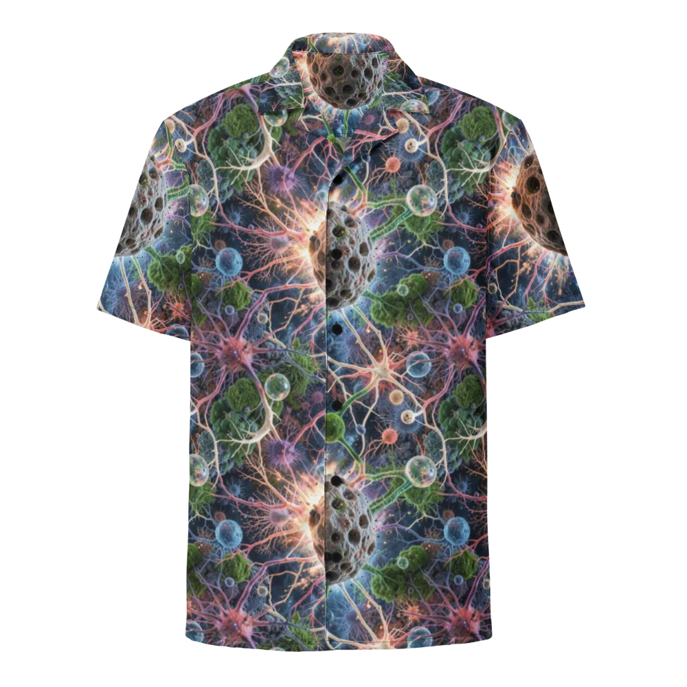 Cellular Cosmos on Button Shirt — Front