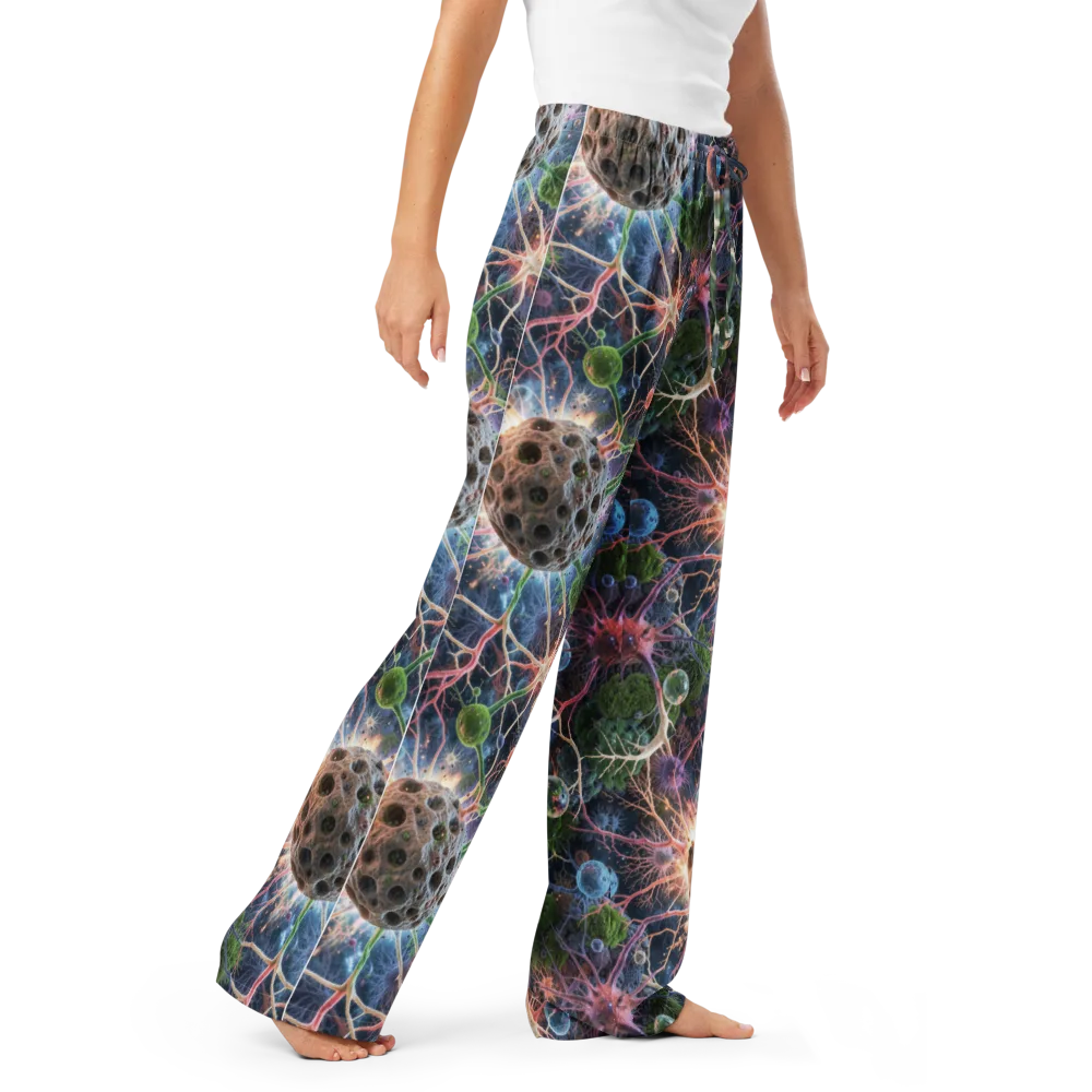 Cellular Cosmos on Women's Pajama Pants — Right Front