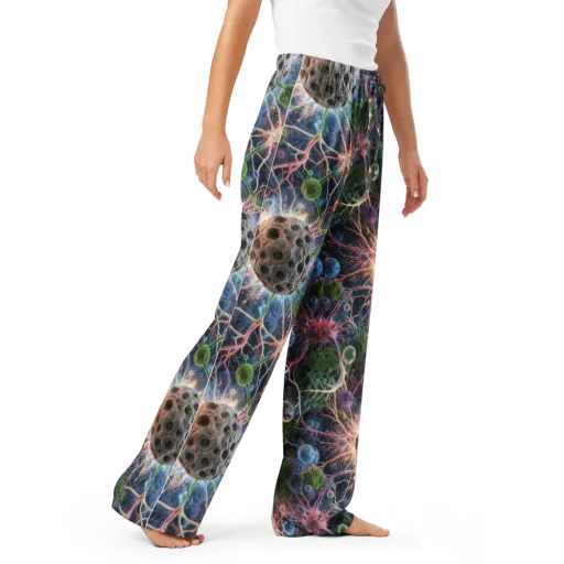 Cellular Cosmos on a Women's Pajama Pants