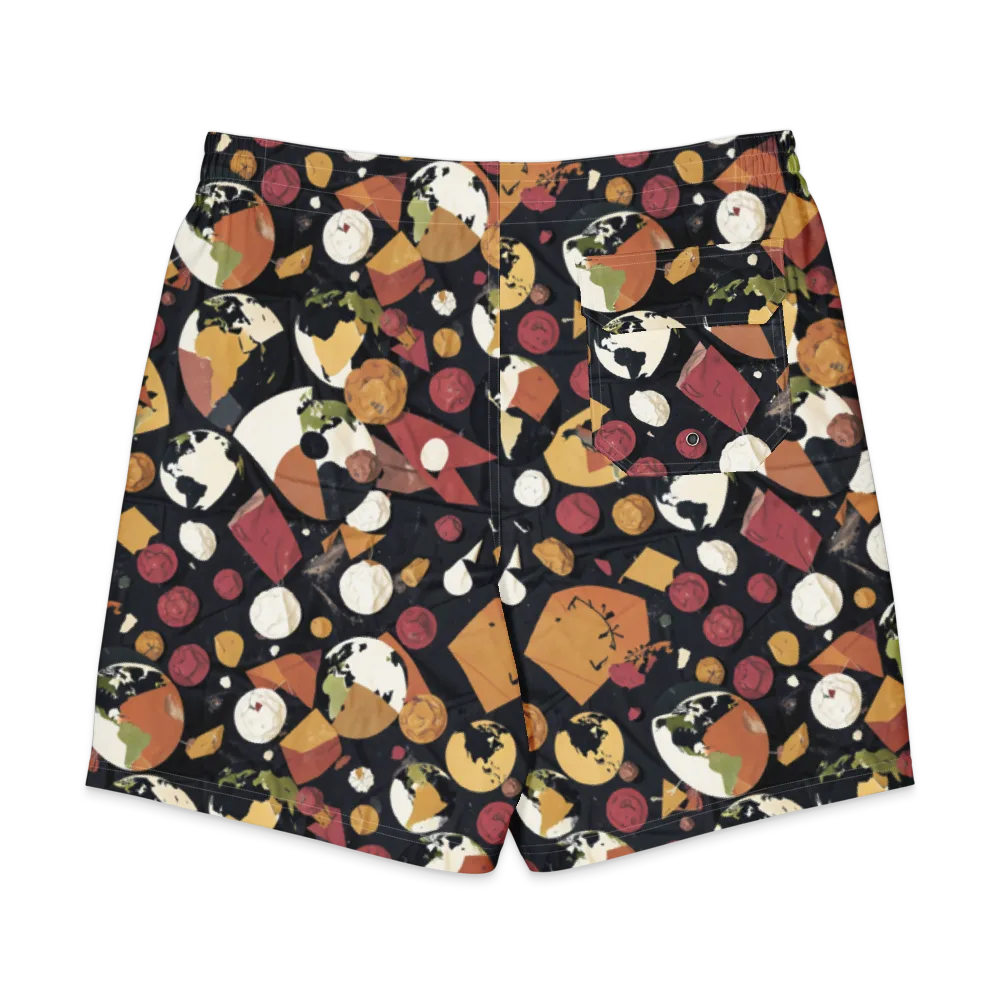 Orbiting Correspondence on Men's Board Shorts — Back