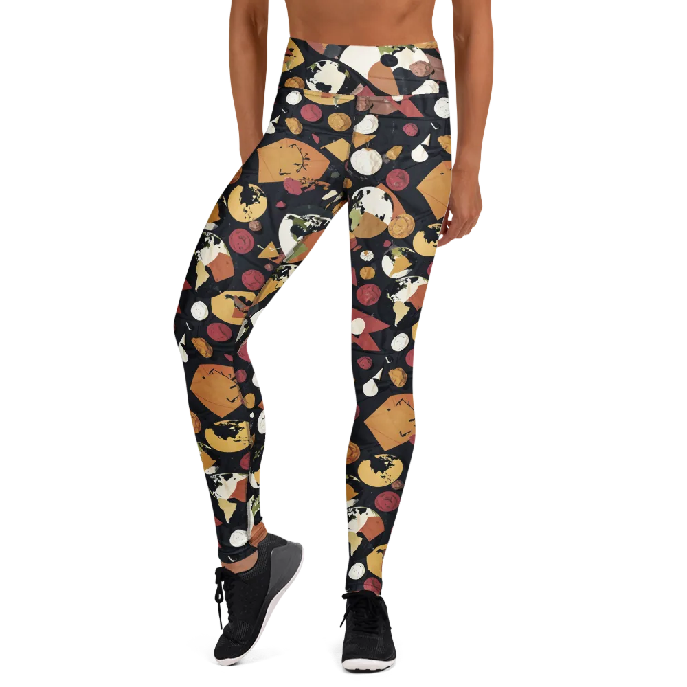 Orbiting Correspondence on Yoga Leggings — Front