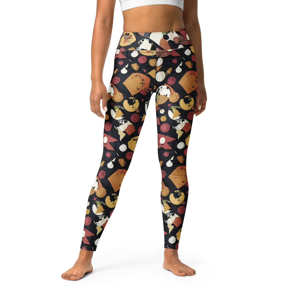 Orbiting Correspondence on Yoga Leggings — Front