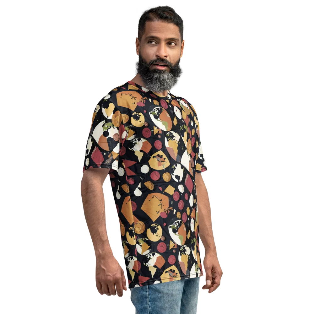 Orbiting Correspondence on Men's Crew Neck T-Shirt — Right