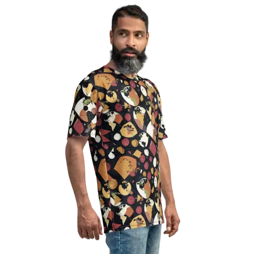 Orbiting Correspondence on a Men's Crew Neck T-Shirt